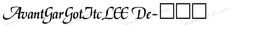 AvantGarGotItcLEE De字体转换